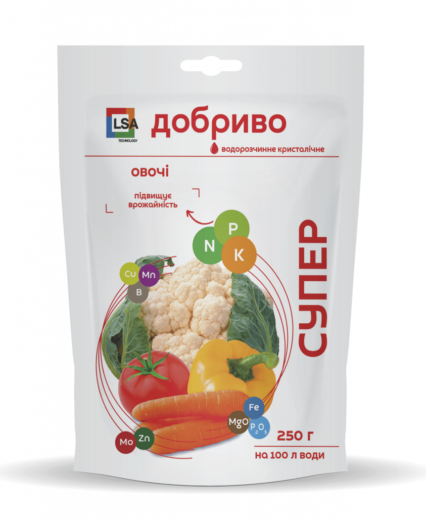 Добриво СУПЕР Овочі 250 г