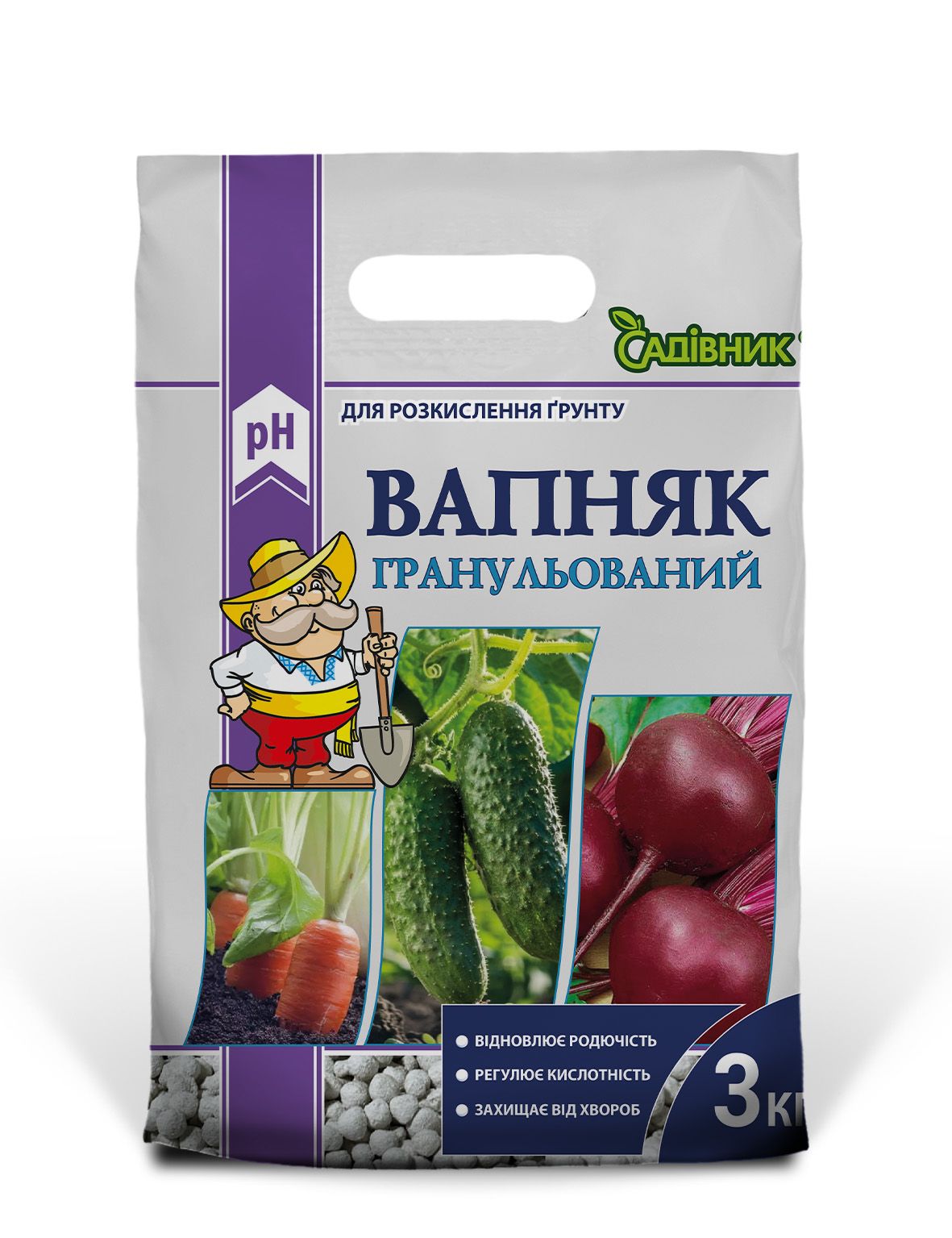 Вапняк для розкислення грунту 3 кг "Садівник"